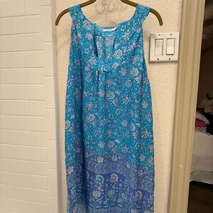 Size M Calypso St Barth Blue Silk Dress